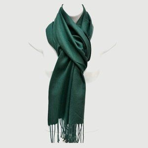 Hunter Green 100% Pashmina Silk Scarf
